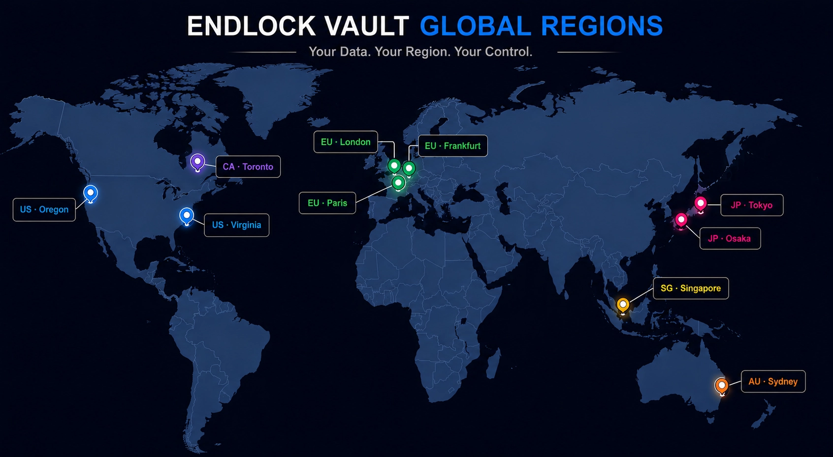EndLock Vault Global Regions